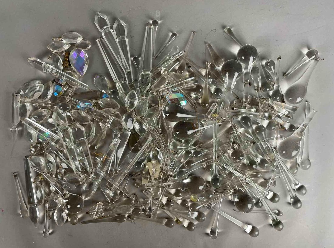Group of Antique Lamp Crystals (1 of 3)