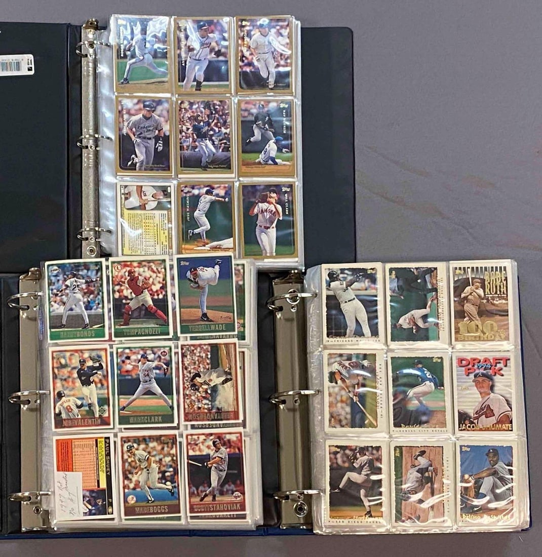 1995-1999 Topps Baseball Trading Cards Complete Sets: Largest album measures 12 inches H x 11 inches W