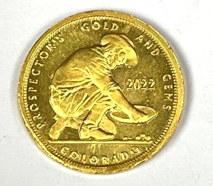 2022 Prospectors Gold and Gems 1/10 oz 999 Fine Gold Round: 2022 Prospectors Gold and Gems 1/10 oz 999 Fine Gold Round