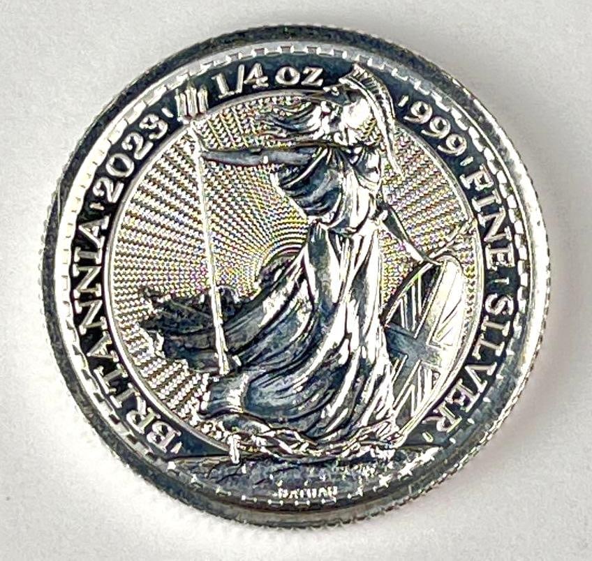 2023 Great Britain 50 Pence Britannia 1/4 oz 999 Fine Silver Coin: 2023 Great Britain 50 Pence Britannia 1/4 oz 999 Fine Silver Coin