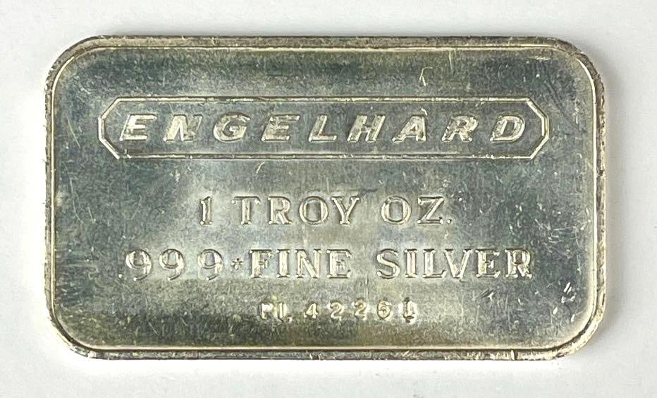 Engelhard 1 oz .999 Fine Silver Ingot /Bar: Engelhard 1 oz .999 Fine Silver Ingot /Bar