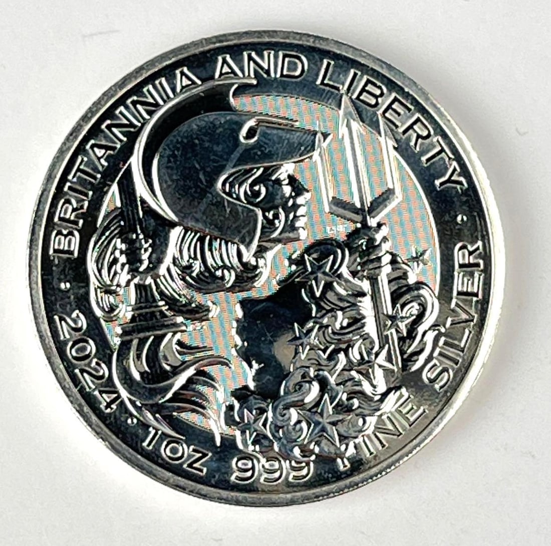 2024 Great Britain Britannia and Liberty 1 oz 999 Fine Silver Coin: 2024 Great Britain Britannia and Liberty 1 oz 999 Fine Silver Coin