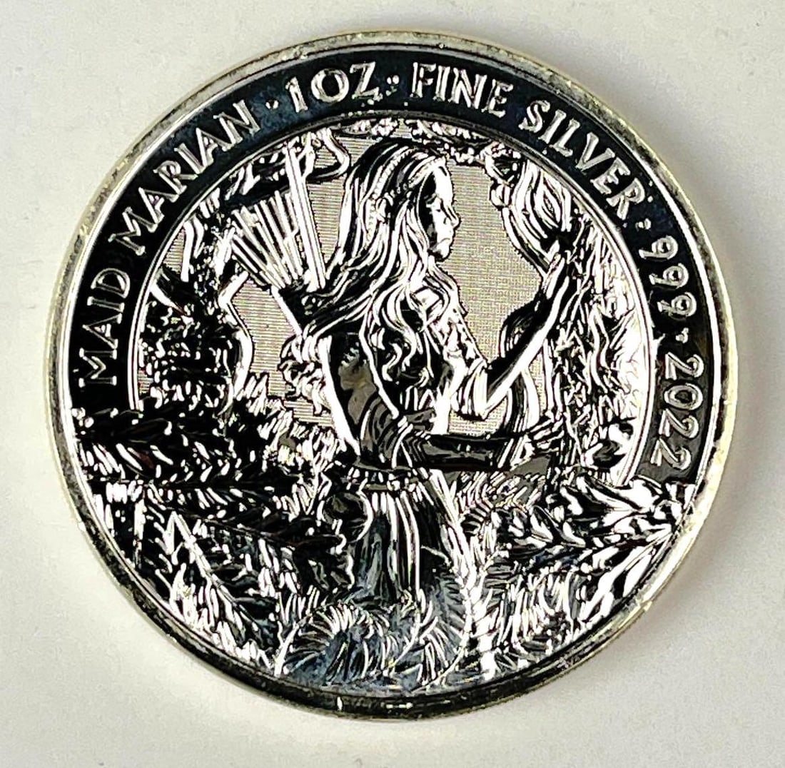 2022 Great Britain Maid Marian 1 oz 999 Fine Silver Coin: 2022 Great Britain Maid Marian 1 oz 999 Fine Silver Coin
