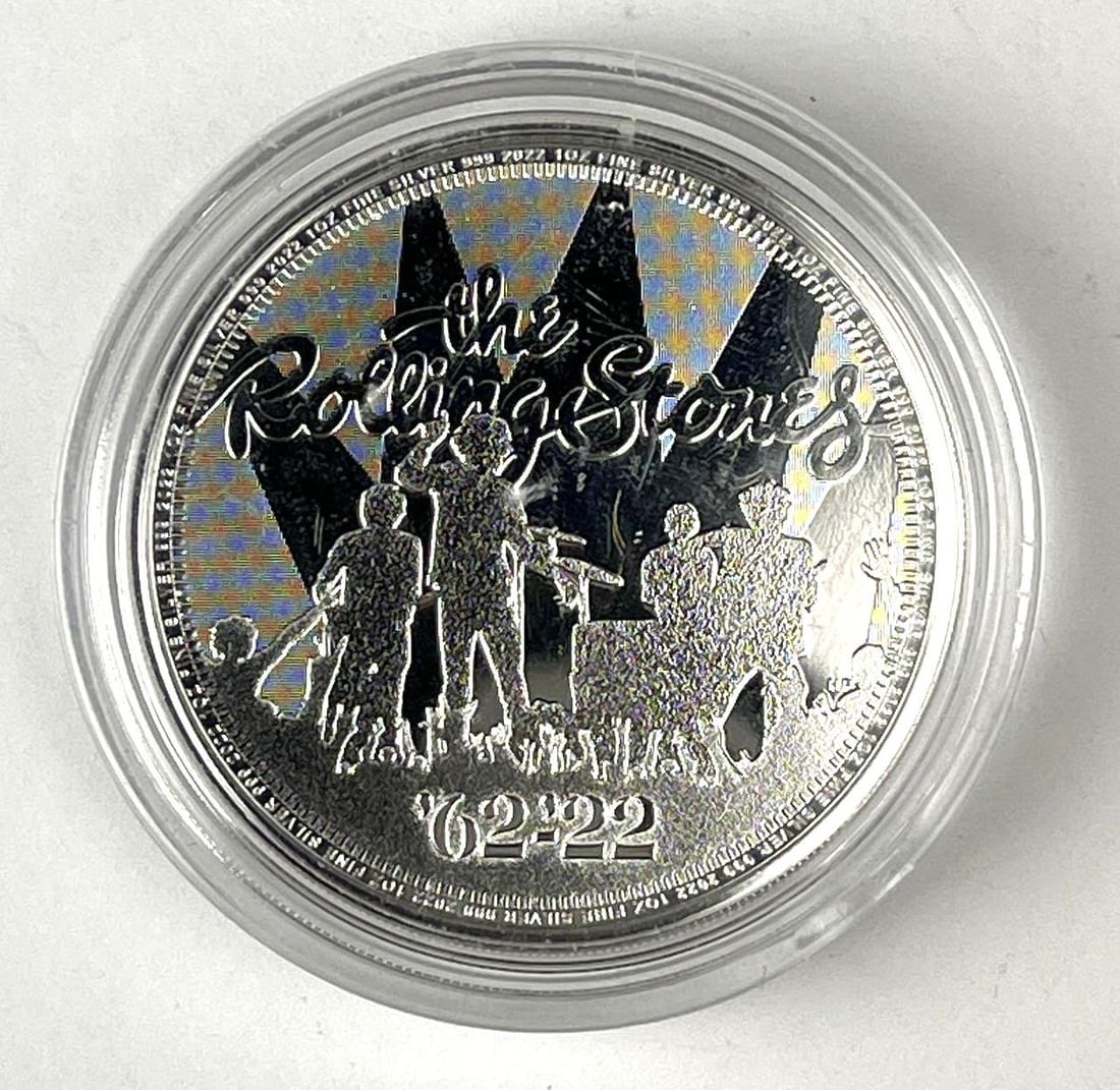 2022 Great Britain The Rolling Stones 1 oz 999 Fine Silver Coin: 2022 Great Britain The Rolling Stones 1 oz 999 Fine Silver Coin