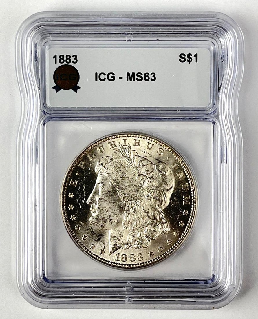 1883 US Morgan Silver Dollar ICG MS63: 1883 US Morgan Silver Dollar ICG MS63