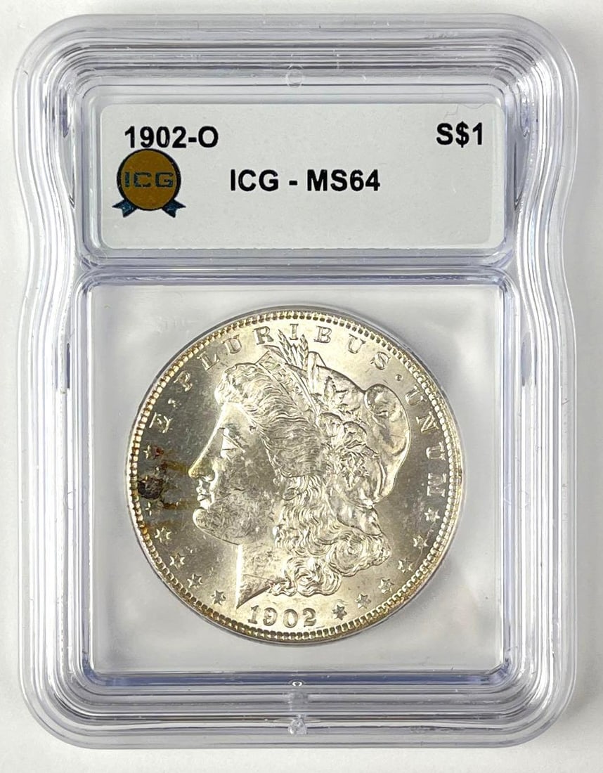 1902 O US Morgan Silver Dollar ICG MS64: 1902 O US Morgan Silver Dollar ICG MS64