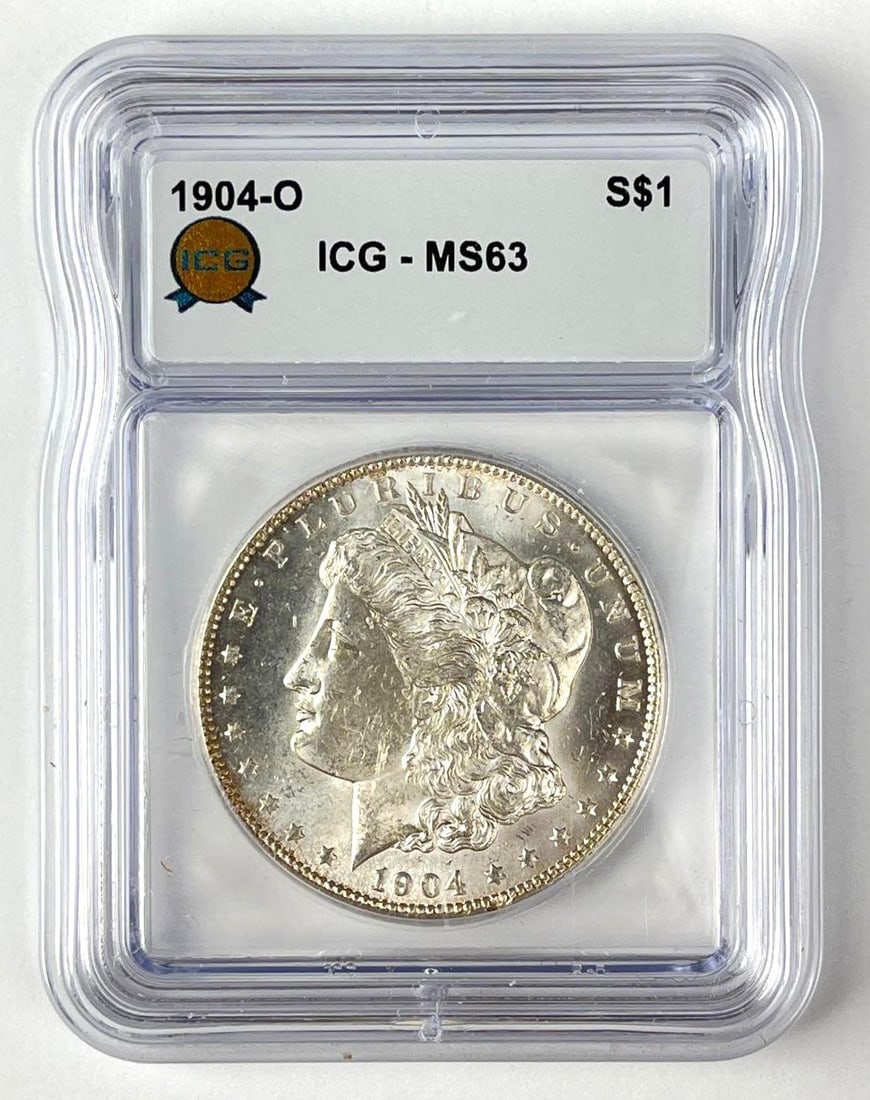1904 O US Morgan Silver Dollar ICG MS63: 1904 O US Morgan Silver Dollar ICG MS63