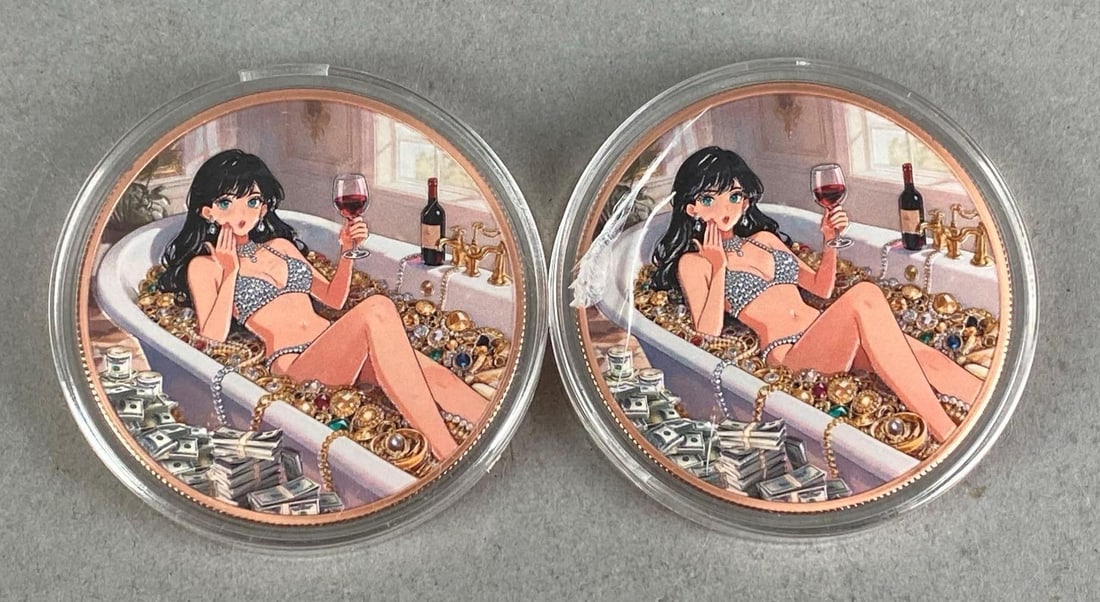 Group of 2 Jewelry Bath .999 Fine Copper 2 oz Rounds (1 of 2)