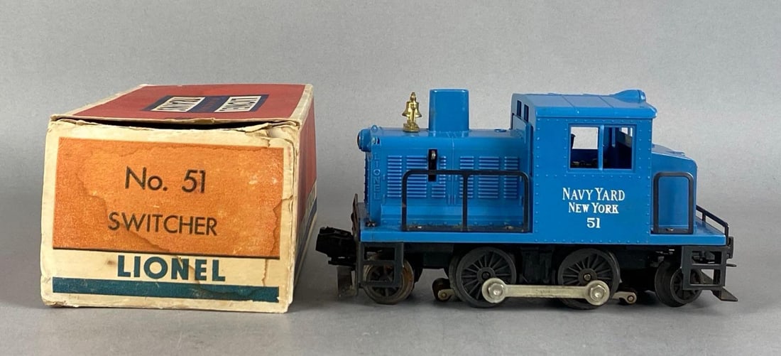 Lionel O Scale New York Navy Yard Switcher: Untested in original box, measures 7 1/4 inches L
