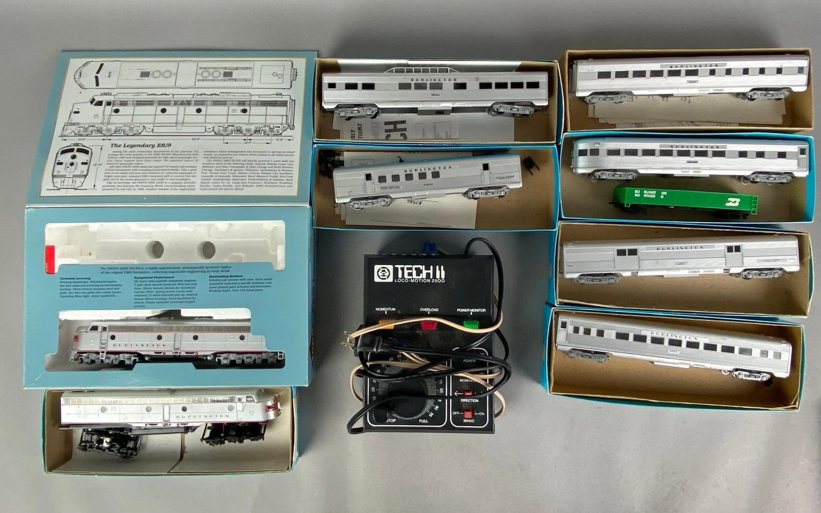 Group of HO Scale Model Train Cars and More (1 of 3)