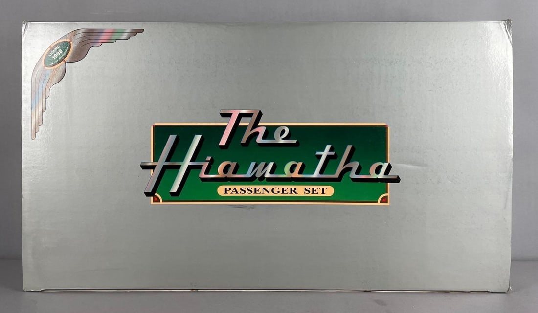 1988 Lionel O Scale Limited Production Hiawatha Passenger Car Set: 6-51000, includes original shipping box measuring 20 1/2 inches x 36 1/4 inches x 8 inches