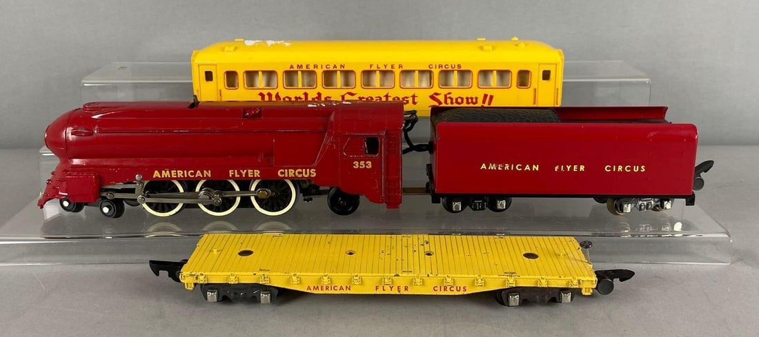 American Flyer Standard Gauge Circus Locomotive and Train Cars (1 of 5)