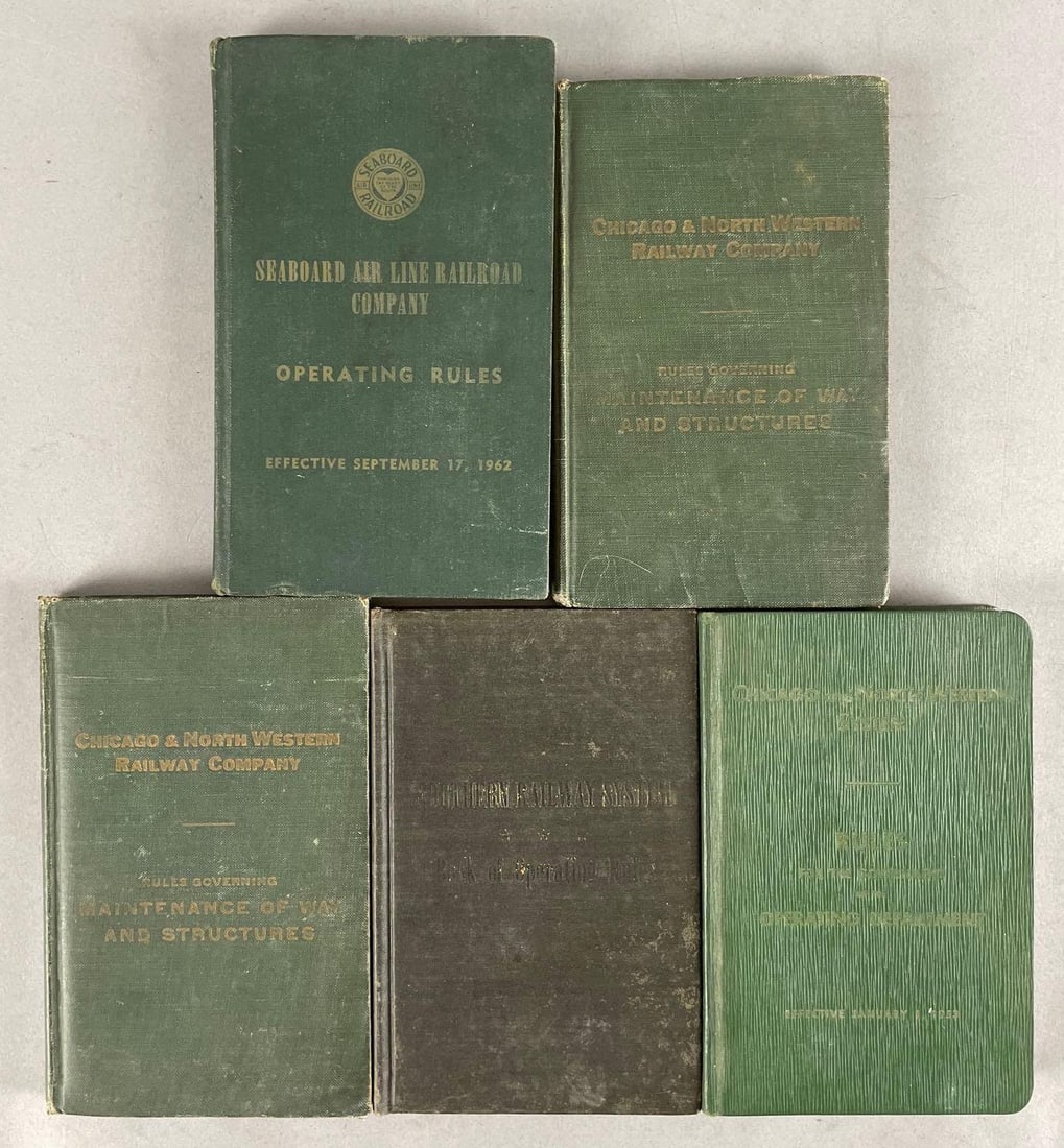 Group of Vintage Railroad Operating Rules Books (1 of 2)