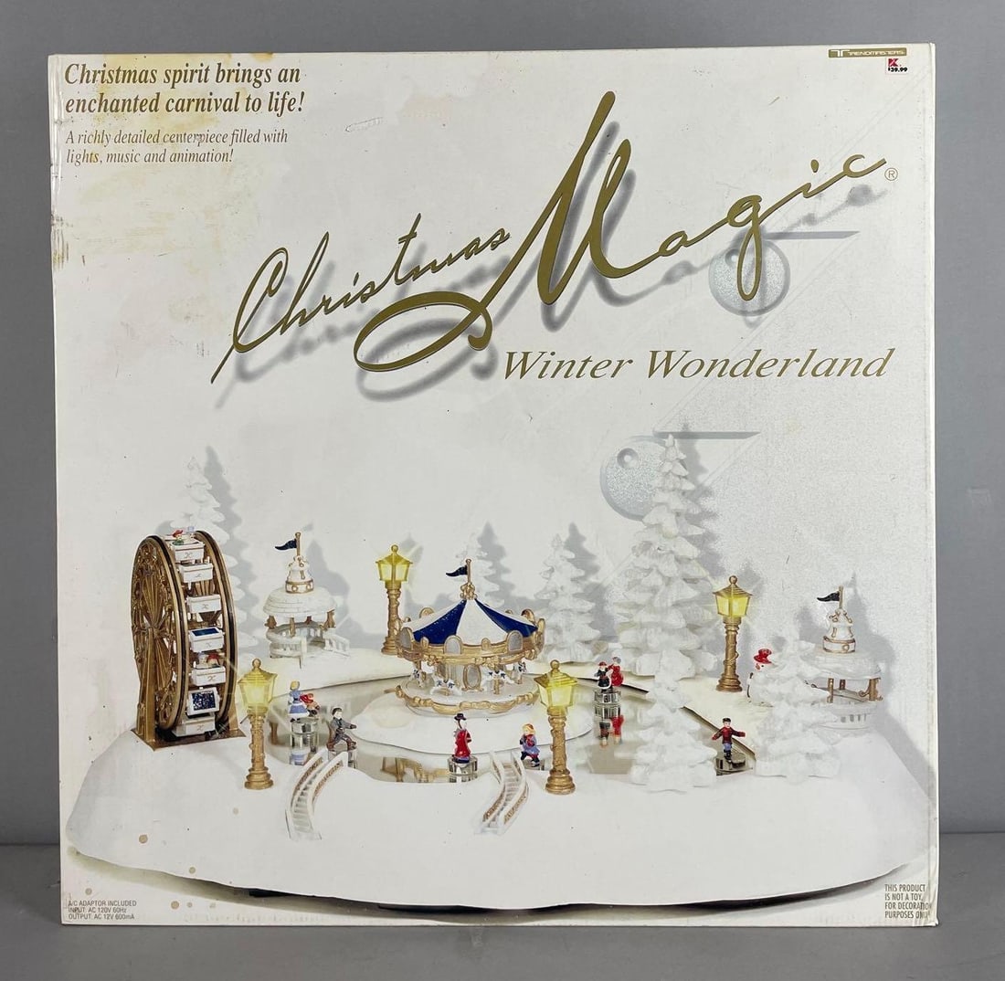 Trendmasters Christmas Winter Wonderland Electric Centerpiece: Like new in original packaging, box measures 23 inches x 23 inches x 5 1/4 inches