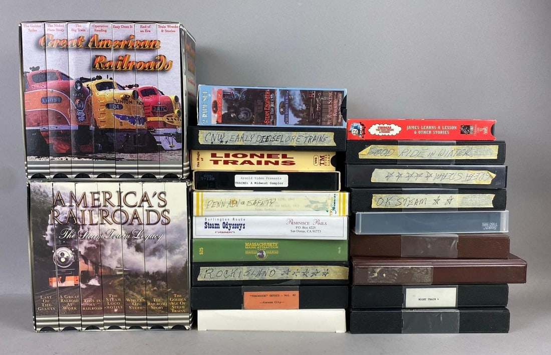 Group of Assorted Train Themed VHS Tapes (1 of 3)