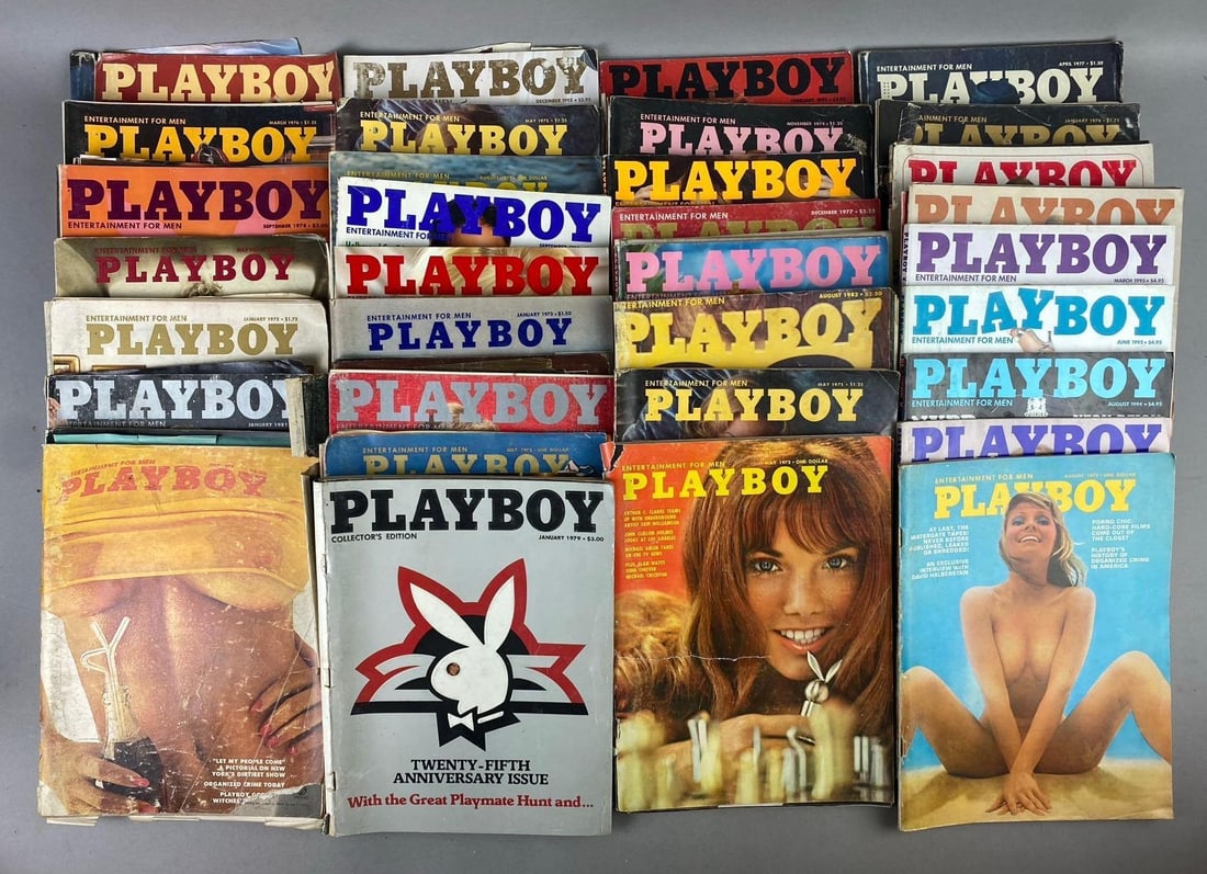 Group of 30+ Vintage Playboy Magazines (1 of 3)