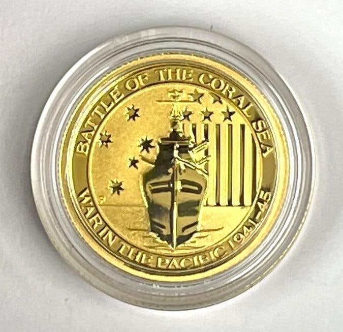 2014 Australia $15 Battle of the Coral Sea 1/10th oz 9999 Gold Coin (1 of 2)