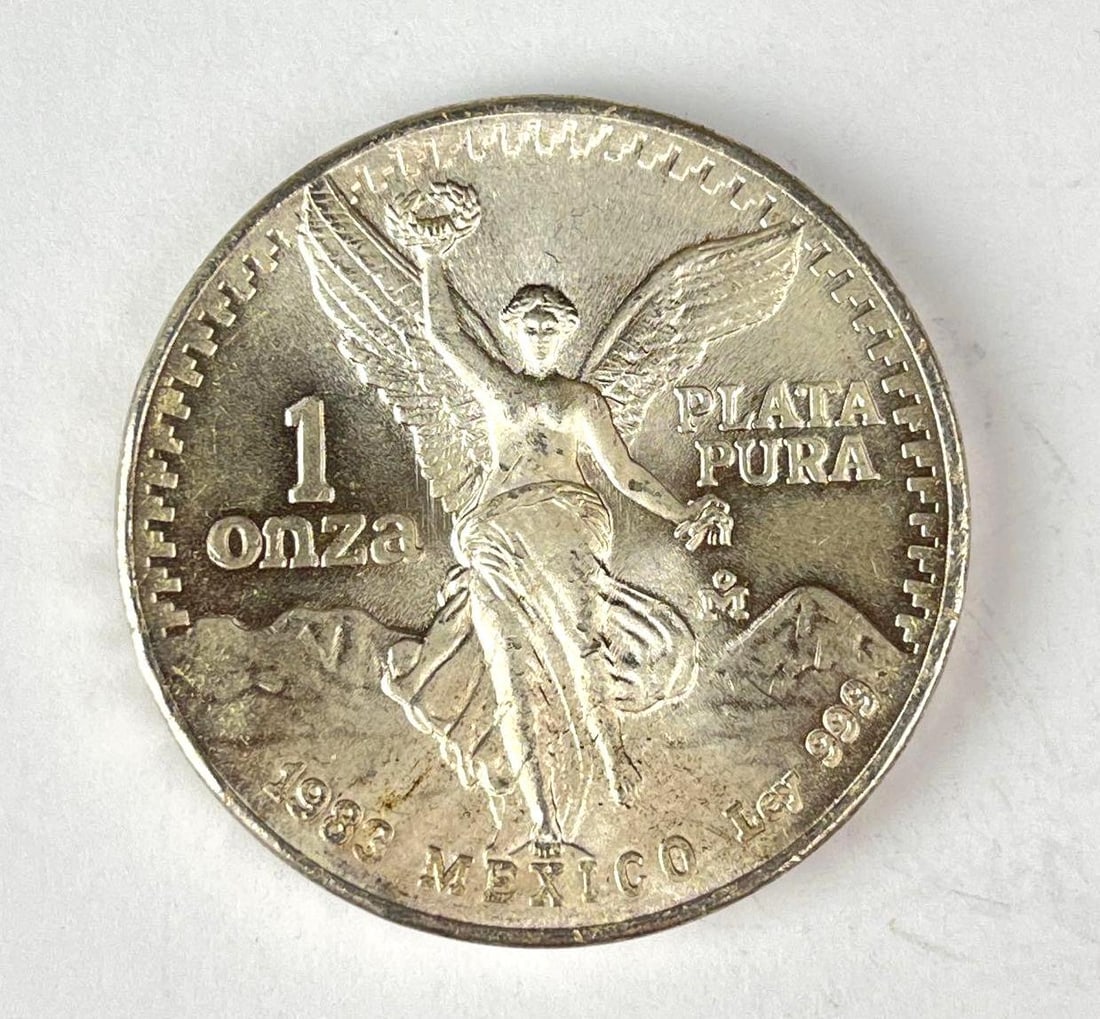 1983 Mexico Libertad 1 Onza 1 oz .999 Fine Silver Coin: 1983 Mexico Libertad 1 Onza 1 oz .999 Fine Silver Coin