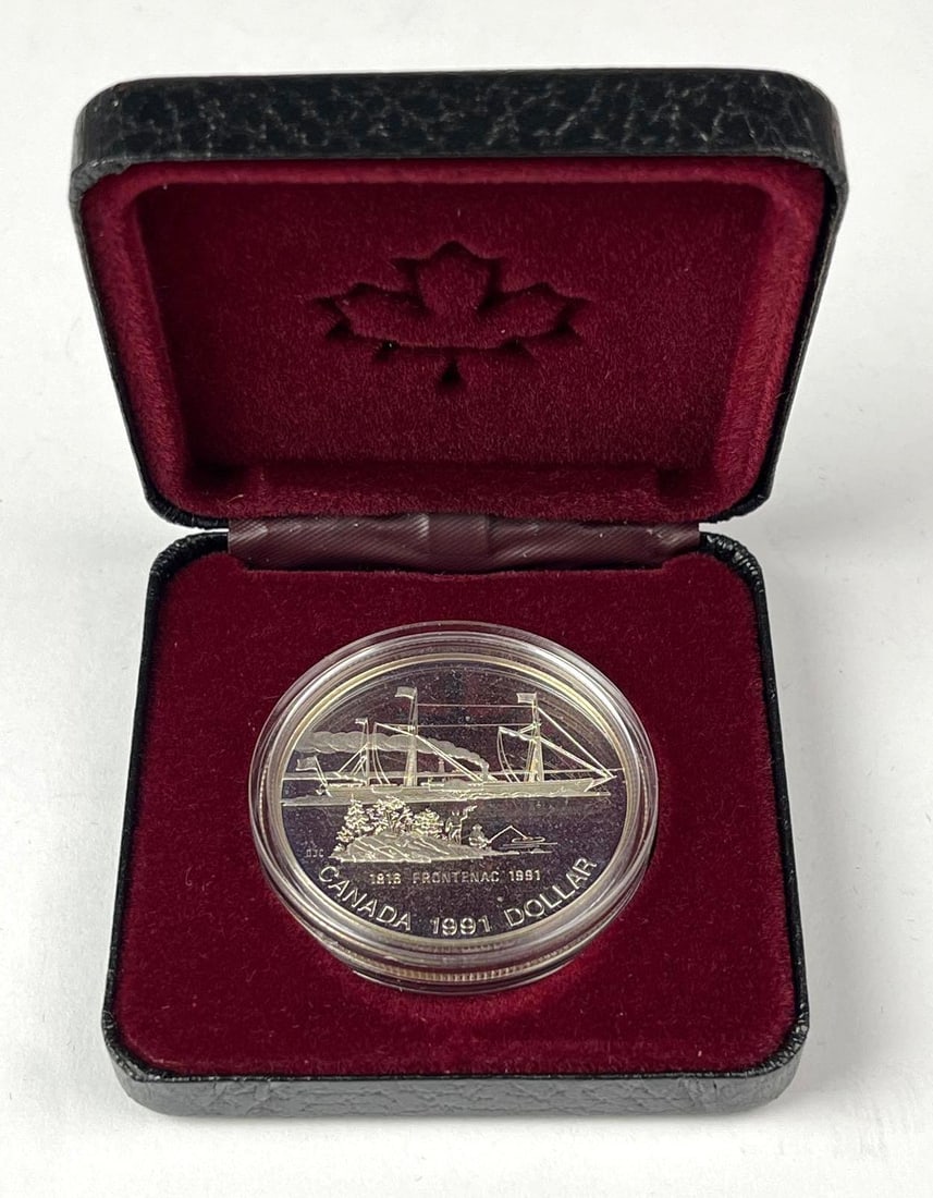 1991 Canada $1 Frontenac 23.33 Grams .500 Silver Proof Coin: 1991 Canada $1 Frontenac 23.33 Grams .500 Silver Proof Coin