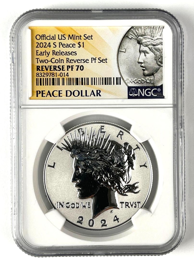 2024 S US Peace Silver Dollar NGC Reverse Proof PF70 (1 of 2)