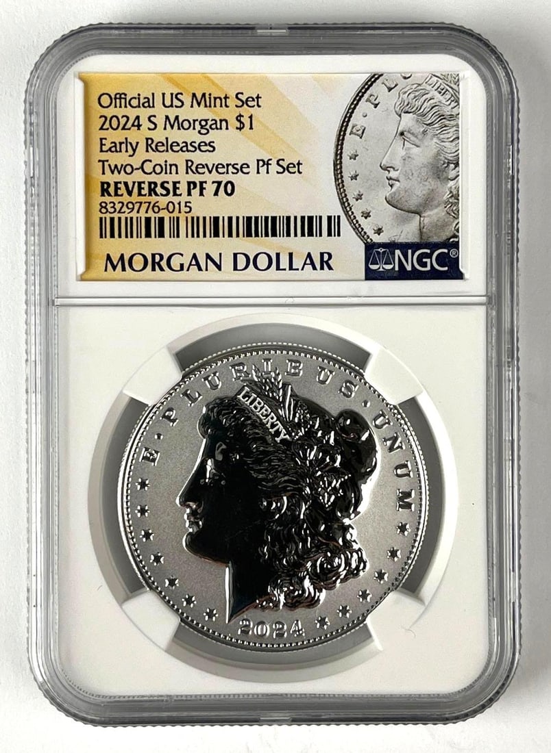 2024 S US Morgan Silver Dollar NGC Reverse Proof PF70: 2024 S US Morgan Silver Dollar NGC Reverse Proof PF70