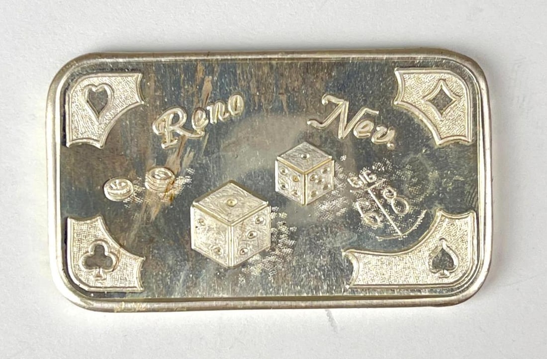 Mother Lode Reno Nev. 1 oz .999 Fine Silver ingot/ Bar: Mother Lode Reno Nev. 1 oz .999 Fine Silver ingot/ Bar