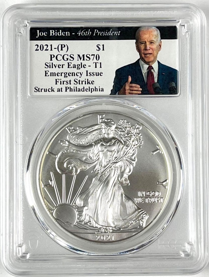 2021 P US $1 American Silver Eagle 1 oz Fine Silver Coin PCGS MS70: 2021 P US $1 American Silver Eagle 1 oz Fine Silver Coin PCGS MS70