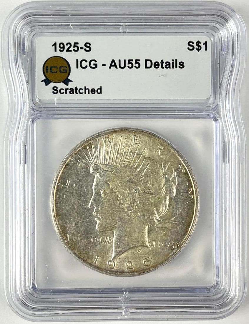 1928 S US Peace Silver Dollar ICG AU55 Details (1 of 2)