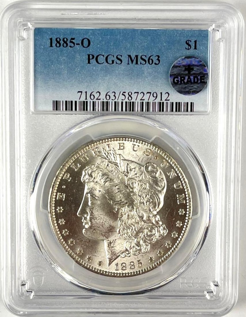 1885 O US Morgan Silver Dollar PCGS MS63 (1 of 2)