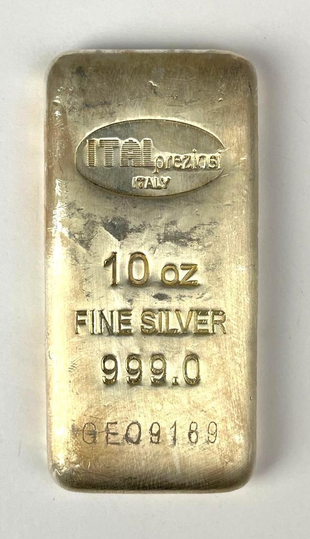 Italpreziosi 10 oz 999.0 Fine Silver Ingot/ Bar (1 of 2)