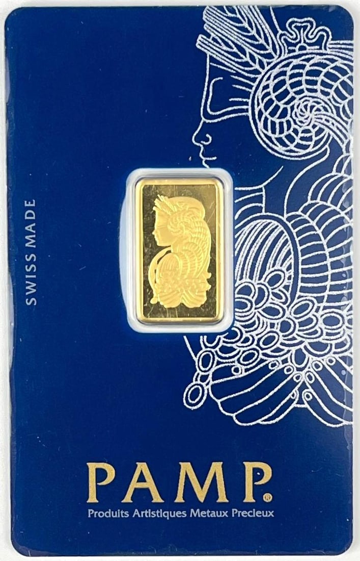 PAMP Suisse Lady Fortuna 5 Gram 999.9 Fine Gold Ingot/ Bar: PAMP Suisse Lady Fortuna 5 Gram 999.9 Fine Gold Ingot/ Bar