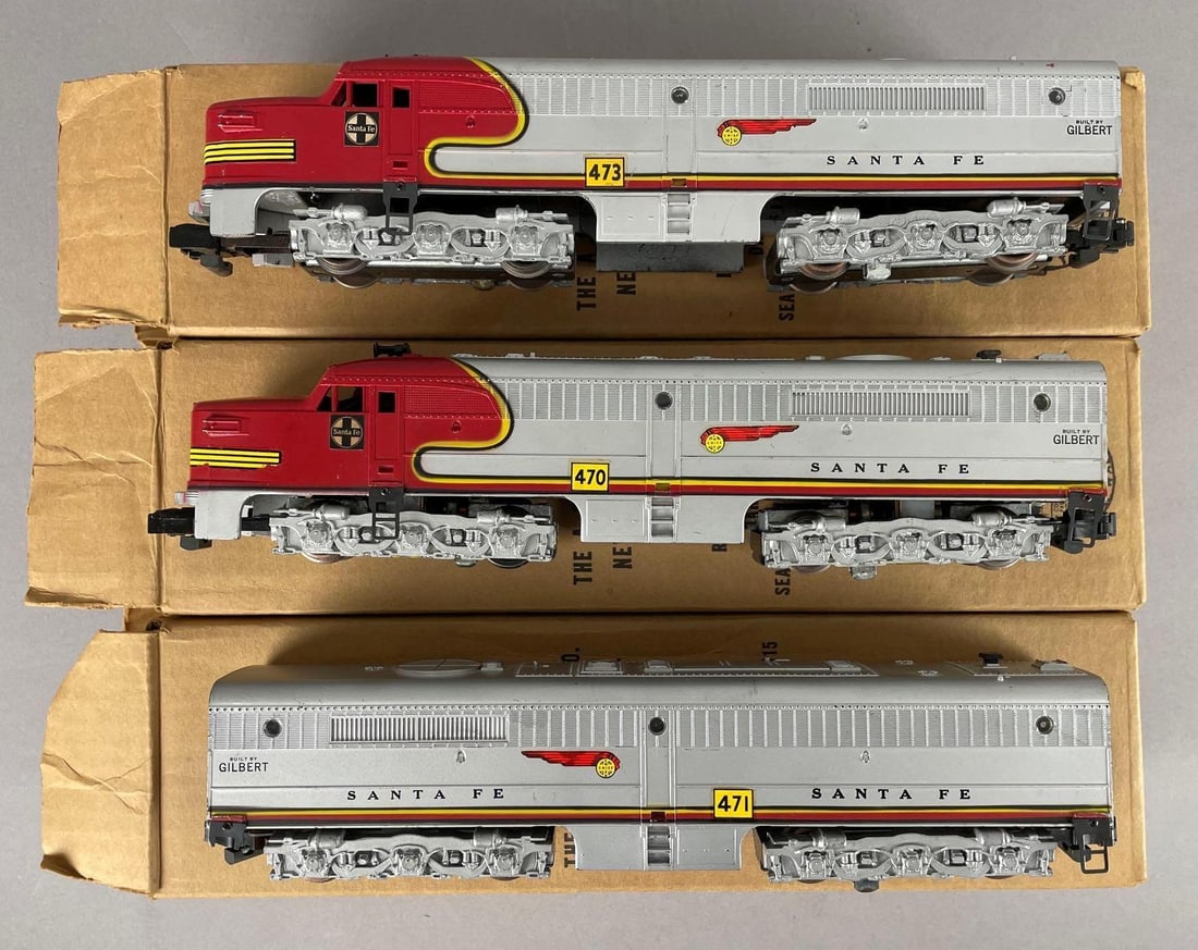 American Flyer S Scale #4713 Santa Fe Chief PA ABA Diesel Locomotive Set (1 of 3)