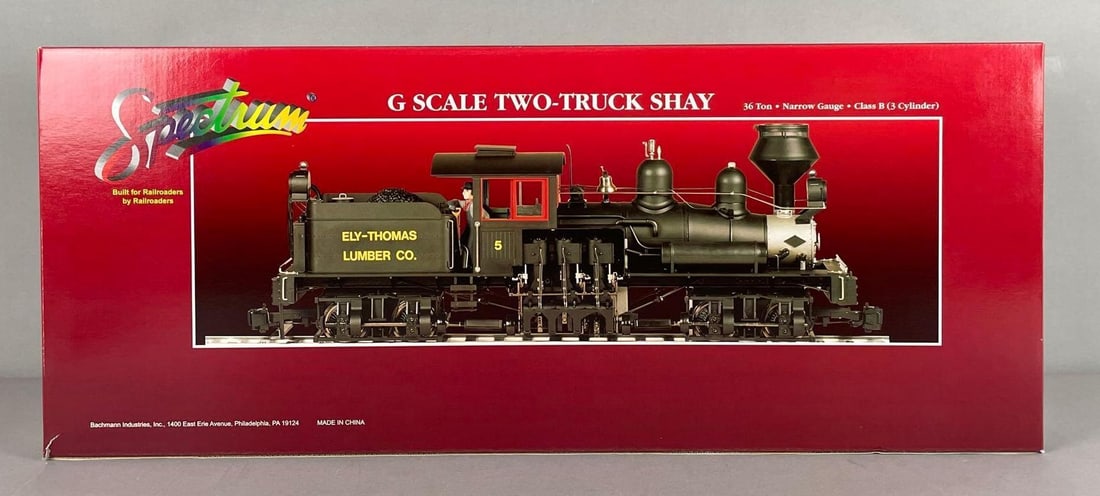 Bachmann Spectrum G Scale Two-Truck Shay Steam Locomotive: New in original packaging with original shipping box