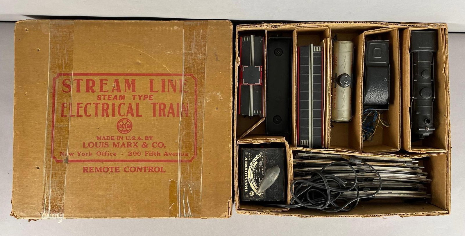 Marx O Scale Tin Litho Streamline Steam Type Electrical Train Set: No. 25249, New York central