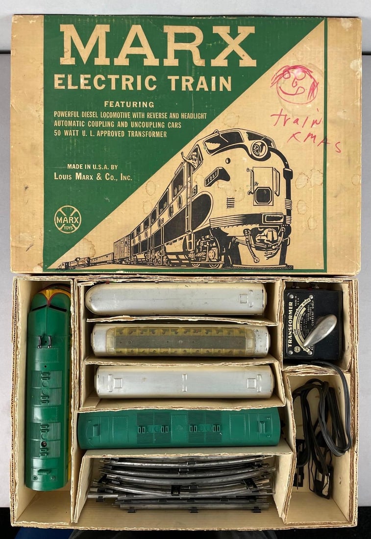Marx O Scale No. 44464 Diesel Type Electrical Passenger Train Set: Western pacific 901, original packaging
