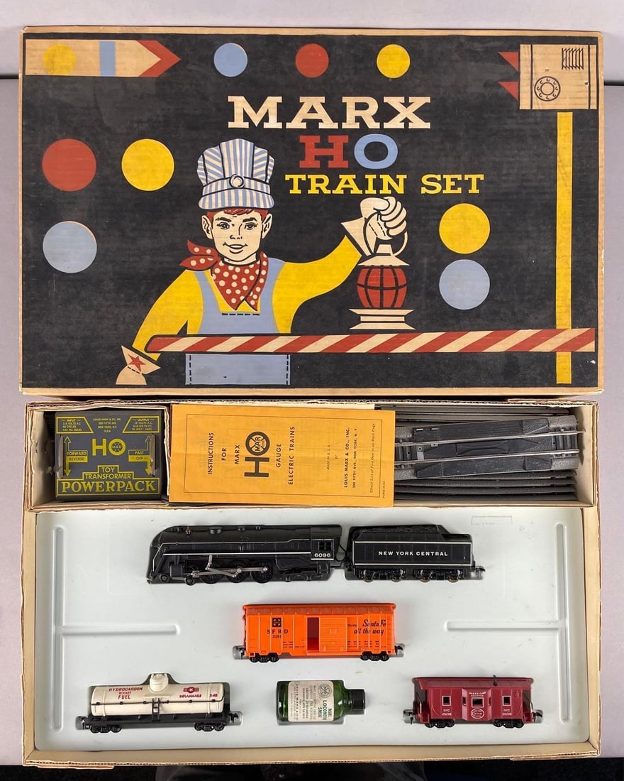 Marx HO Scale #79542 Steam Locomotive Train Set: #6096 with New York central tender, original packaging