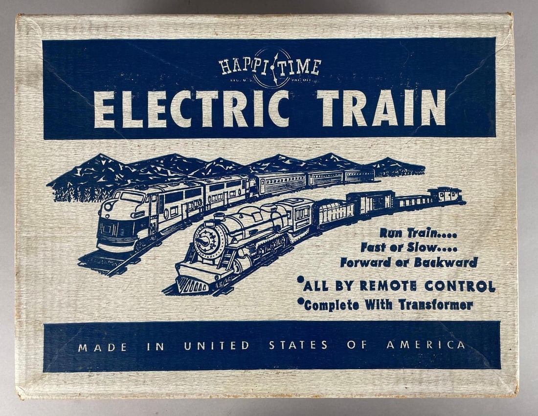 Marx Happi Time O Scale Steam Locomotive Train Set: Appears complete in original packaging