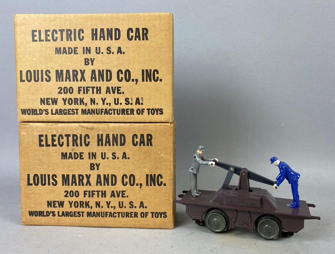 Group of 2 Vintage 1950s Marx Electric Hand Cars (1 of 4)