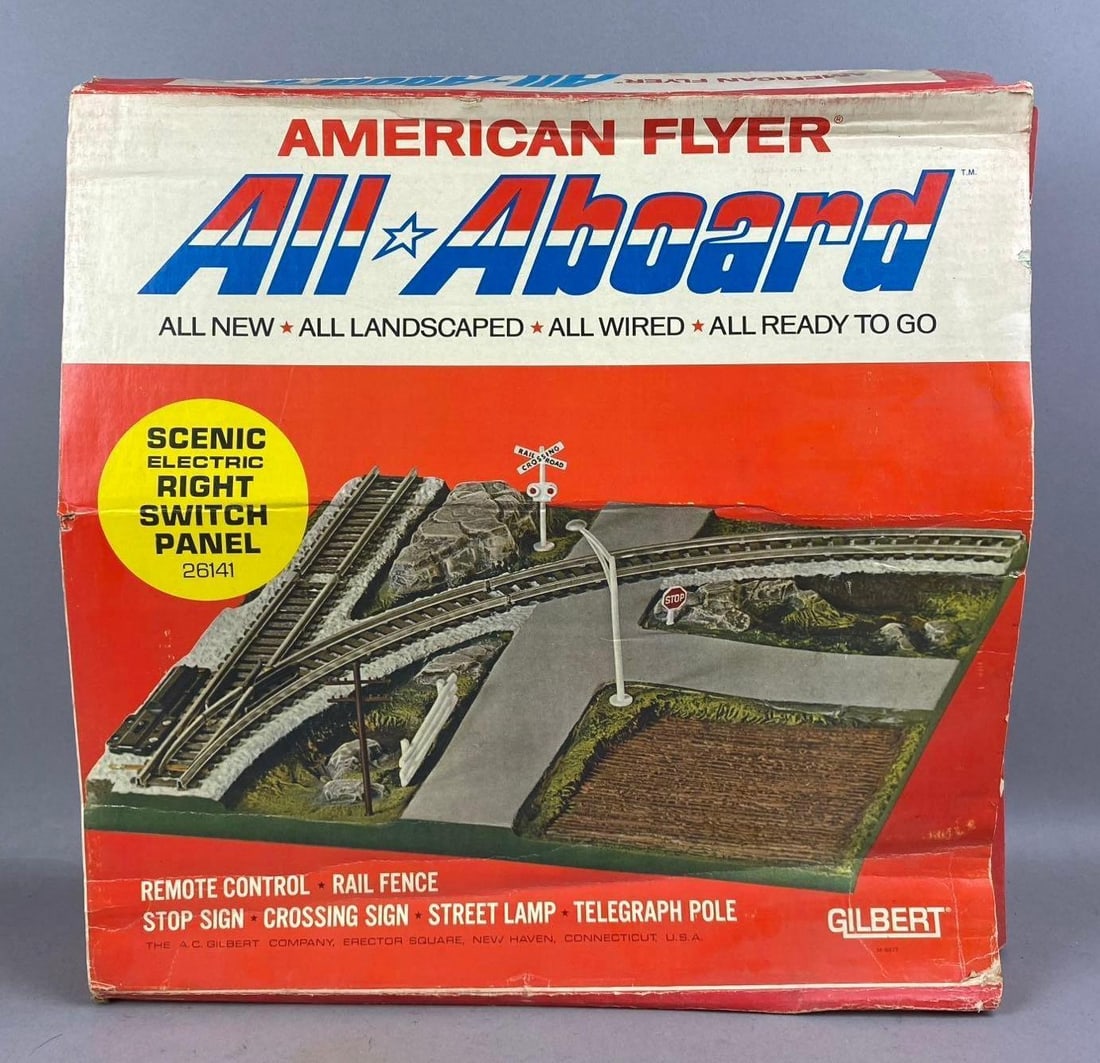 Vintage 1965 American Flyer Scenic Right Switch Panel All Aboard S Scale Set (1 of 5)
