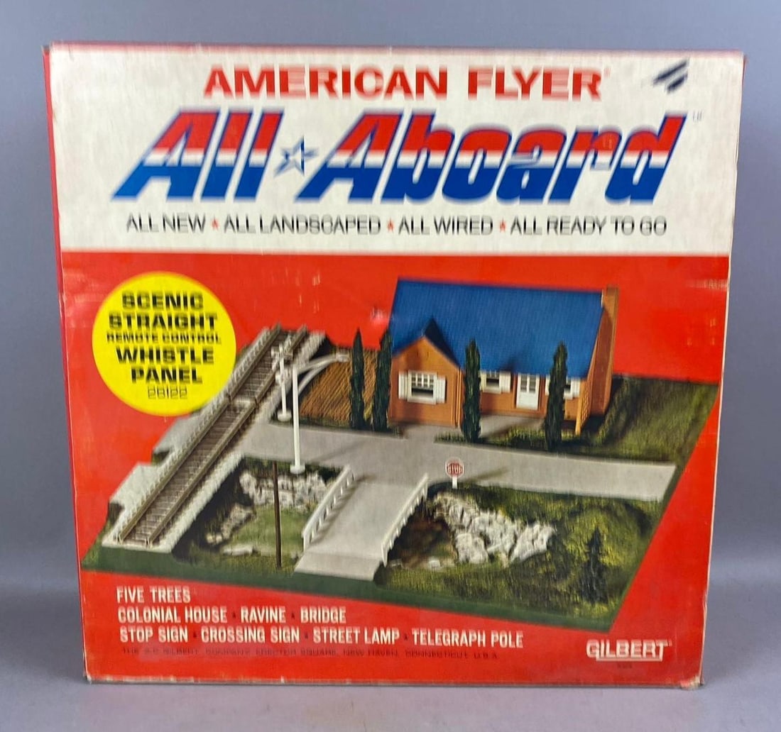 Vintage 1965 American Flyer Scenic Curve Track Panel All Aboard S Scale Set (1 of 3)