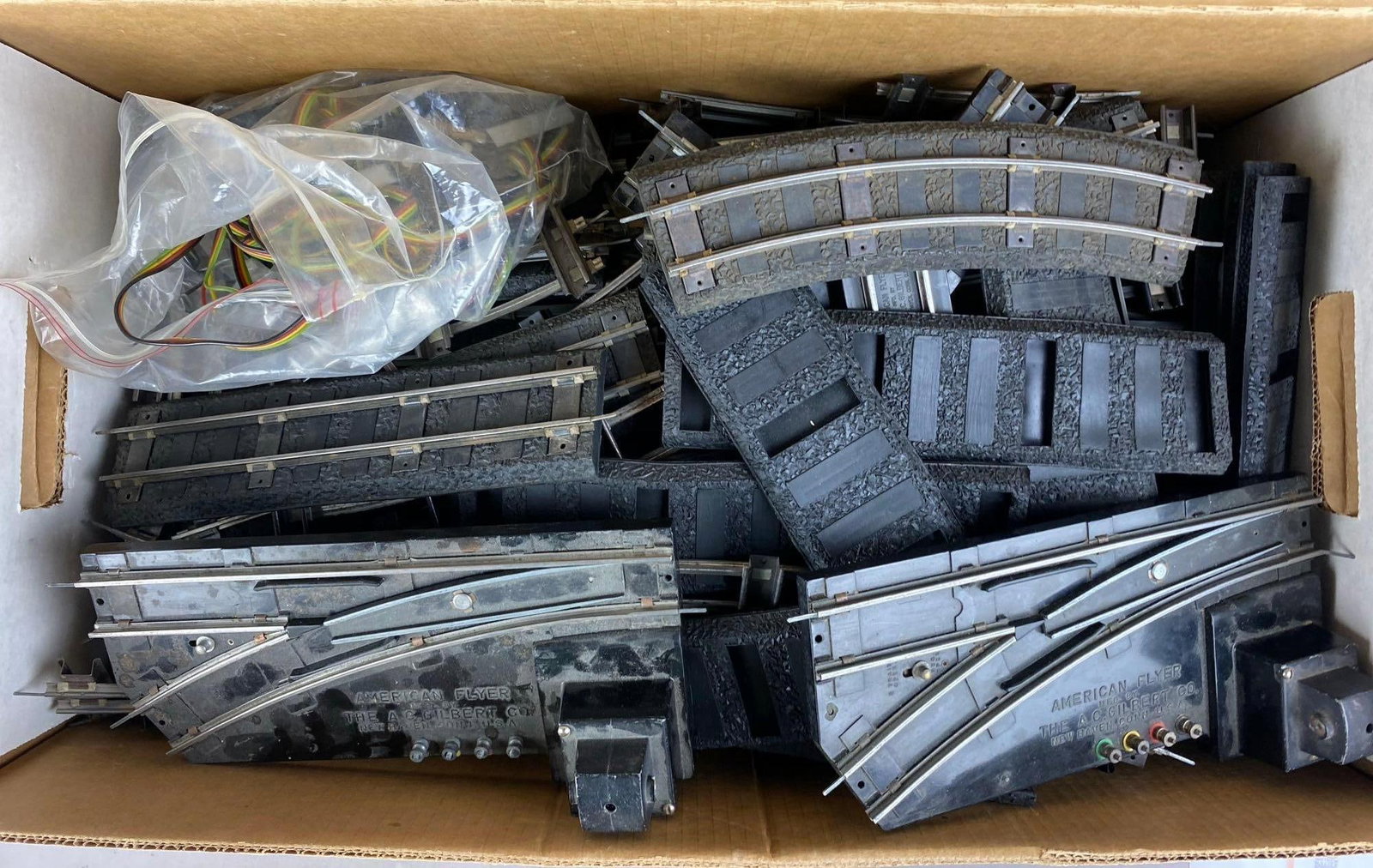 Group of 50+ American Flyer S Scale Rubber Tracks and More (1 of 2)