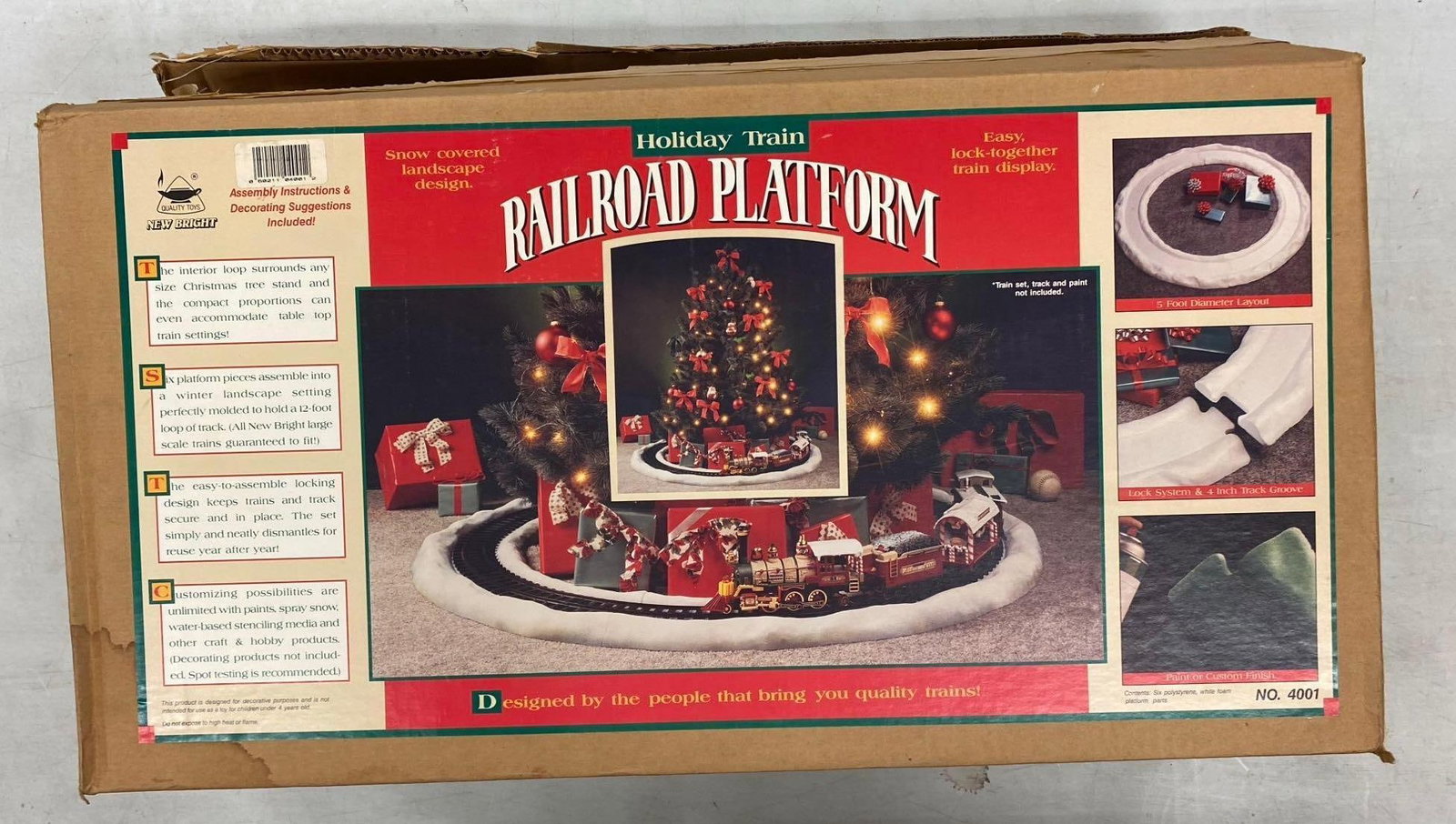 Vintage 1998 New Bright Holiday Train Railroad Platform (1 of 2)