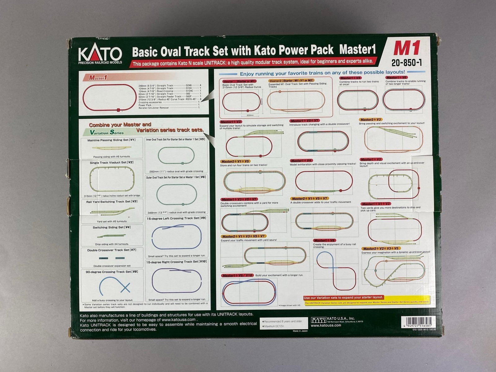 KATO N Scale Unitrack M1 Basic Oval Track Set - 2
