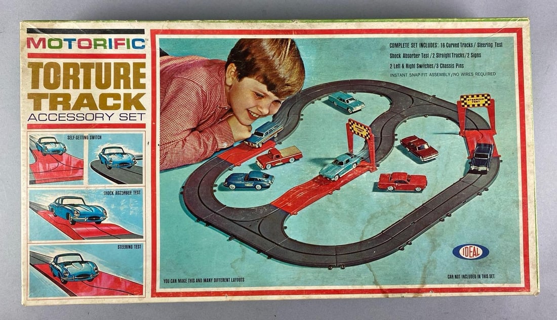 1965 Ideal Motorific Battery Operated Torture Track Accessory Set (1 of 3)