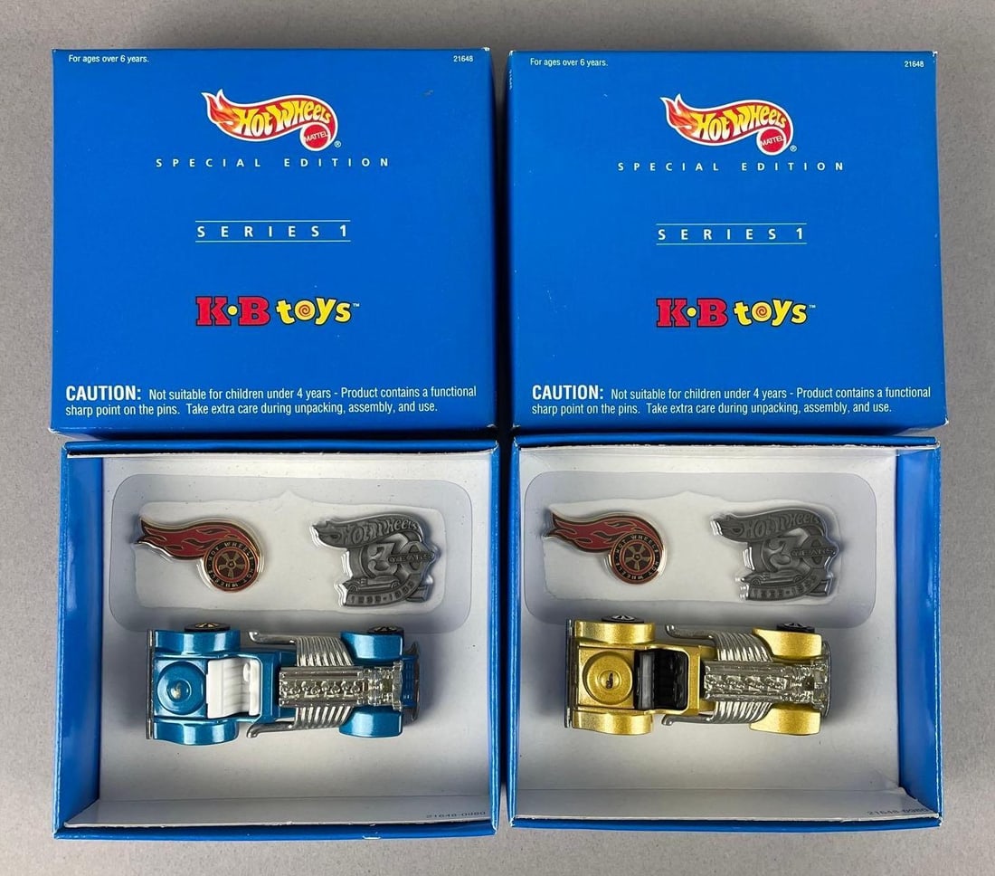 Group of 2 Mattel Hot Wheels Special Edition KB Toys Die-Cast Vehicles: Series 1