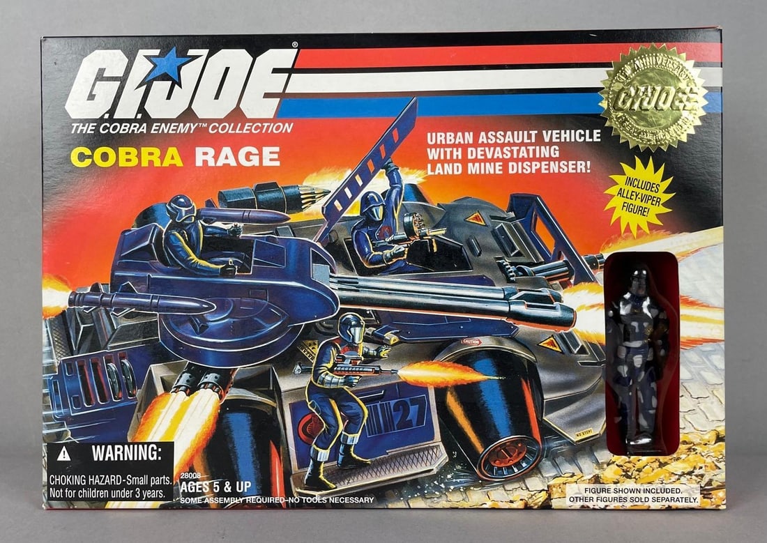 Kenner G.I. Joe 15th Anniversary Cobra Rage Urban Assault Vehicle: Original packaging measures 9 inches x 13 inches x 4 inches