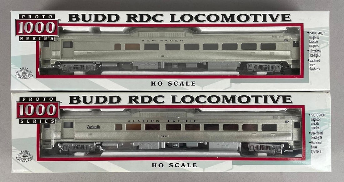 Group of 2 Waltham Proto Series 1000 HO Scale Budf RDC Locomotives (1 of 2)