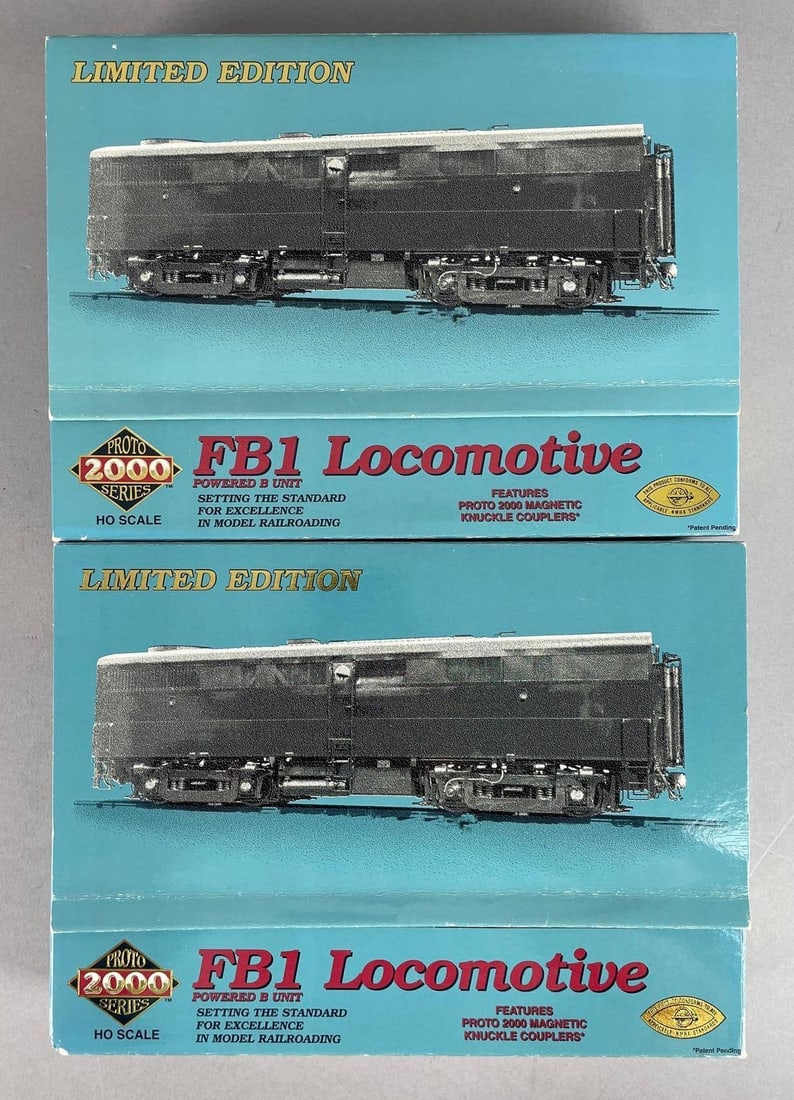 Group of 2 Walther Proto Series 2000 LE HO Scale FB1 Diesel Locomotives: Powered B units