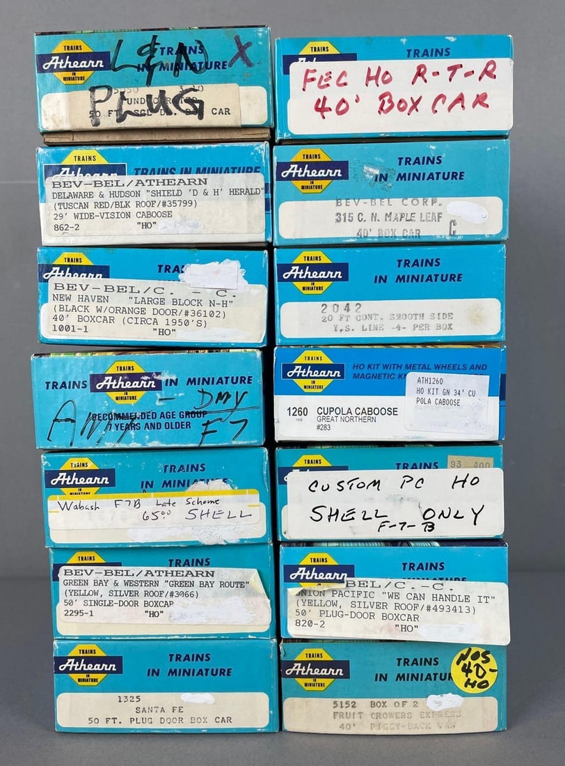 Group of Athearn HO Scale Freight Train Cars (1 of 2)