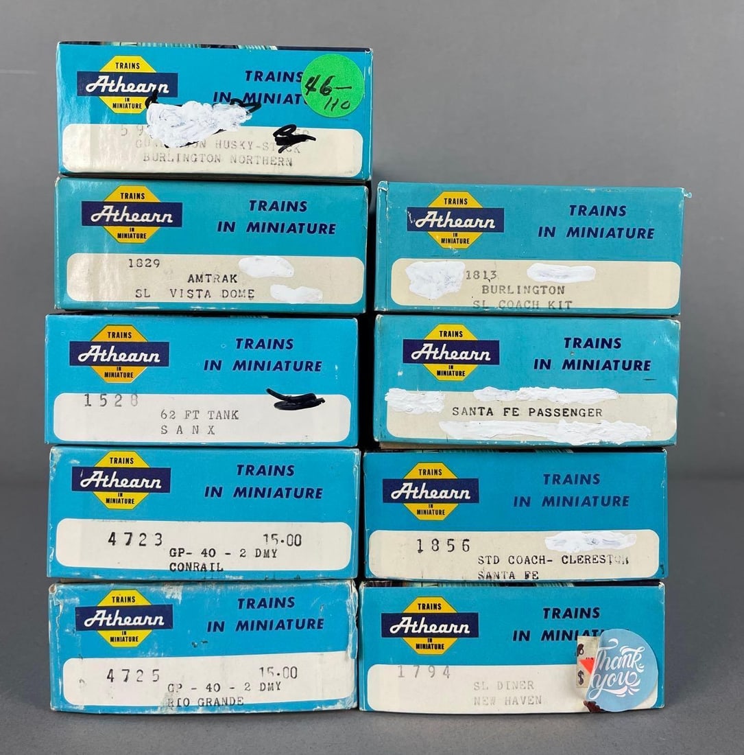 Group of Athearn HO Scale Passenger Train Cars (1 of 2)